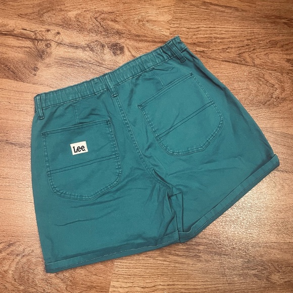 Lee Pants - Vintage Retro Lee Heritage Green Aqua High Waist Short -Sz 8-